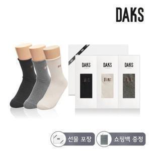 닥스양말 숙녀 면중목 무지롤탑 3족세트 DK24445