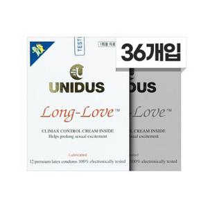 유니더스 롱러브 53mm 마취 사정지연 콘돔 12개입 3갑 떨이