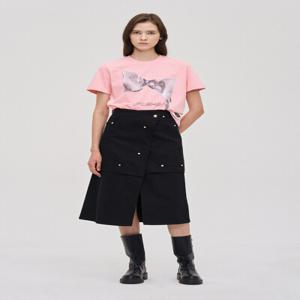플랩 오픈 롱 스커트