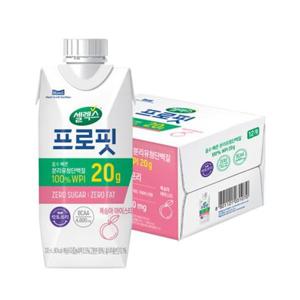 [셀렉스]프로핏 웨이프로틴 드링크 복숭아 330ml 12팩  스포츠 단백질 드링크 더단백