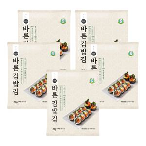 [지도표 성경김/본사운영] 바르다김선생 바른김밥김21g (10매) x 5봉 (총50매)