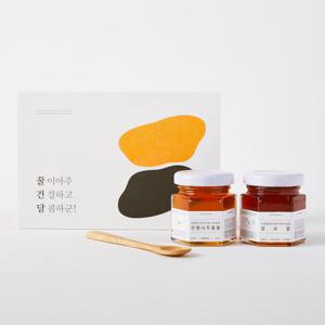 [꿀건달] 벌꿀 미니 2종 선물세트 50g x2 (아카시아꿀+밤꿀)