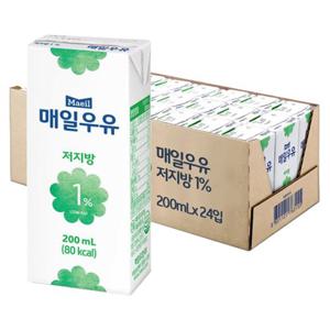 매일 멸균우유 저지방 1% 200ml X 24팩