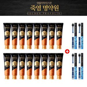 [물가안정특가] LG명약원 골든프로폴리스 플러스 치약 120g x16개 + 칫솔 x4개