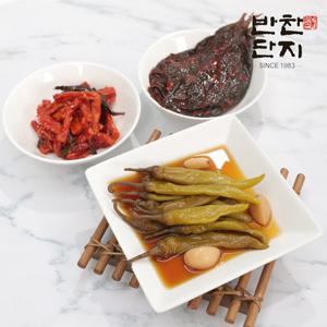 [반찬단지] 인기반찬세트 무말랭이1kg + 고추장아찌1kg + 깻잎무침1kg