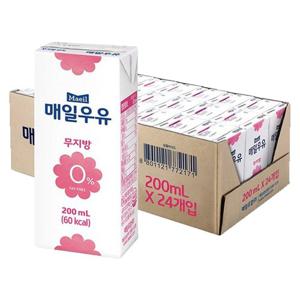 매일 멸균우유 무지방 0% 200ml X 24팩