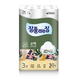 잘풀리는집 순백 소프트 28M 30롤 1팩