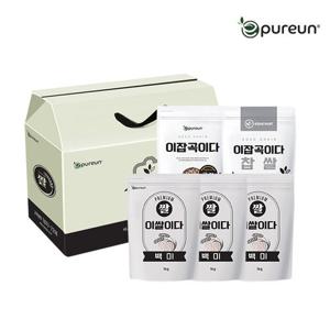 [이쌀이다] 백미1kgX3개+국산귀리1kg+국산찹쌀1kg 선물세트