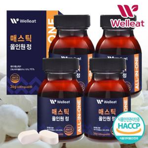 [웰리트]HACCP인증 매스틱 올인원정 60정 X 4박스(240정)