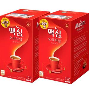 동서 맥심 오리지날 커피믹스 150T+20T x 2개