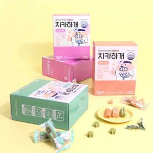 제로랩스 강아지 텐탈껌 치카하개 400g 50p 강아지껌 애견 간식 치석제거