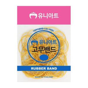 [XBGL526M]유니아트 고무 1000 노랑 고무줄 7cm 공작 공예