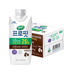 [셀렉스]프로핏 웨이프로틴 아메리카노 드링크 330ml 12입(1박스)/단백질음료/운동보충