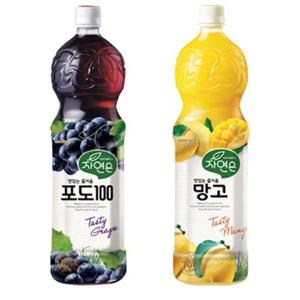 웅진 자연은 포도 1.5L 3페트 + 자연은 망고 1.5L 3페트 총 6페트