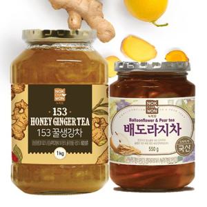 [녹차원] 환절기액상차세트 (생강차 1kg+배도라지차 550g)