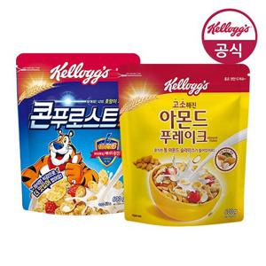 켈로그 시리얼 콘푸로스트 600g + 아몬드 푸레이크 600g