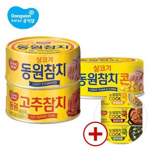 동원 참치 85g 22캔 라이트/고추/콘  택1