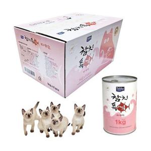 대용량 참치 폭식 1kg 6개 - 타우린 캔간식 고양이 (WDC4F8F)