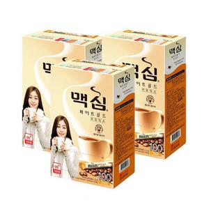 [맥심] 무지방우유 화이트골드 커피믹스 300T (100T x 3)