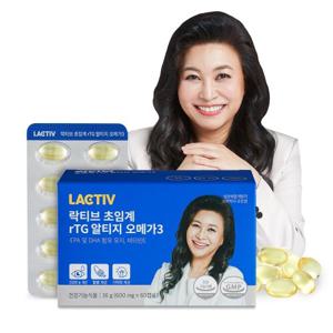 [락티브] 초임계 rTG 알티지 오메가3 600mg x 60캡슐