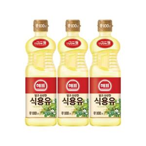 [사조대림] 해표 콩기름 900ml x3병 /식용유