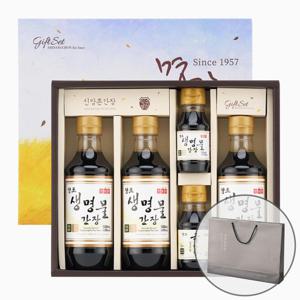 [신앙촌] 양조간장 선물세트 땅속발효 6호(생명물간장500mL×3 생명물간장120mL×1 국간장120mL×1)