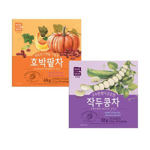 [녹차원] 작두콩차 40티백+호박팥차 40티백 (4면)