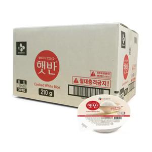 CJ 햇반 둥근햇반 210g x 36 즉석밥 캠핑 즉석식품