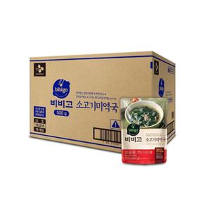 비비고 소고기미역국 500g x 18팩 즉석탕 즉석국