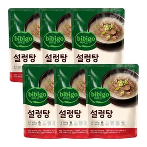 CJ 비비고 설렁탕 500g x 6 즉석탕 즉석국