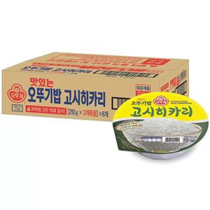 오뚜기 맛있는 오뚜기밥 고시히카리 210g x 18개 즉석밥 간편조리 캠핑