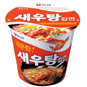 농심 새우탕 컵 67g x 30개 컵라면 야식 캠핑