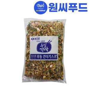 원씨푸드 농심 가락 우동 건더기스프 500g 고명 후레이크 덴까스