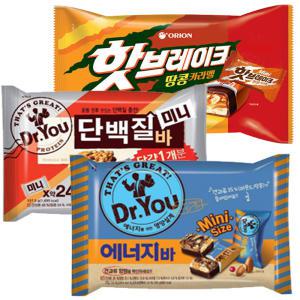 닥터유 에너지바 미니 330G(1개)+닥터유 단백질바 미니337.5G(1개)+핫브레이크 미니 455G(1개)