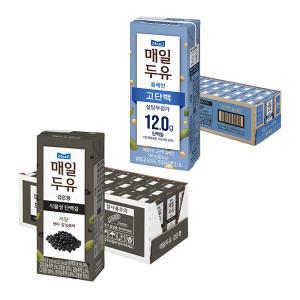 매일두유 검은콩, 190ml, 24개 + 고단백, 190ml, 24개