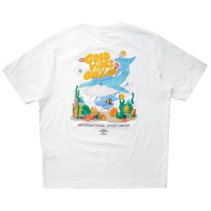 [엄브로] 24S/S UP223CRS59/GOOD VIBES ONLY 웨일 프레쉬 반팔티/WHT0