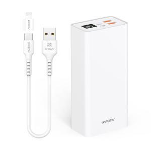 스피디 PD20W 슬림핏 고속충전 보조배터리 30000mAh (+C타입 케이블+8핀 젠더)