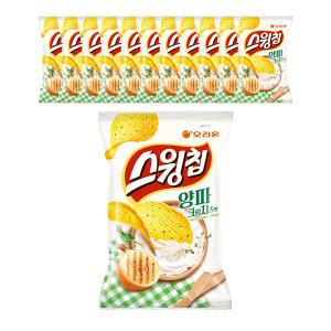 스윙칩 양파크림치즈, 60g, 12개