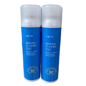 식물나라 선크림 산소수 워터프루프 선 스프레이 SPF50+ 100ml 2개