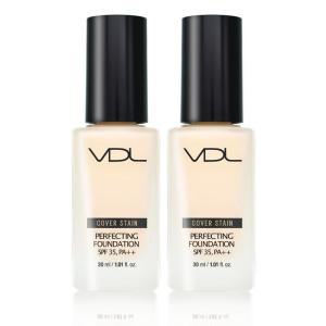 VDL 커버스테인 퍼펙팅 파운데이션 30ml A01 (17호 핑크/미디움톤) 2개