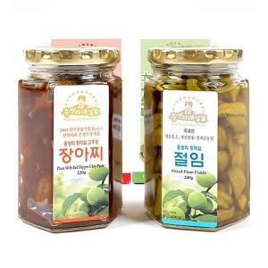 홍쌍리 고추장장아찌220g+매실절임240g