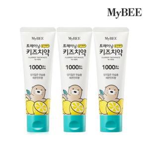 마이비 트레이닝 충치케어 키즈치약 레몬민트향 100g 3개