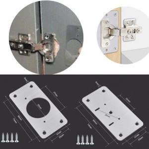 하프 싱크대 힌지 경첩 판 설치 플레이트 스텐 보강판 보강쇠 수납장 장롱 베이스판 보강 받침 문짝 수리