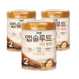 매일유업 앱솔루트 프리미엄 명작 2단계 2FL 800g 3캔