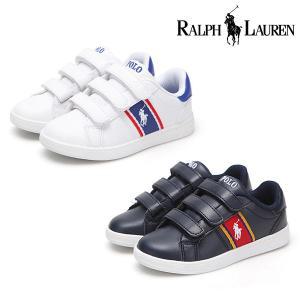 [폴로랄프로렌POLO RALPH LAUREN]폴로 랄프로렌 키즈 운동화 퀴글리 EZ 화이트 네이비