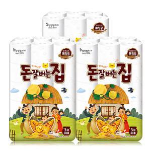 삼정펄프 돈잘버는집 30M 30롤x3팩 /두루마리 휴지 화장지