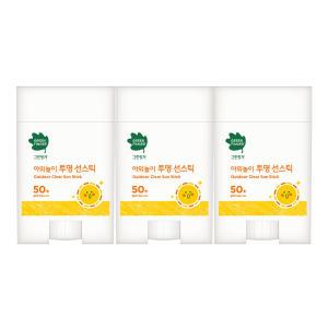 그린핑거 야외놀이 투명 선스틱 20g(SPF50+) x 3개