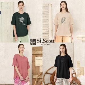 [St.Scott] 세인트 24SS 린넨라이크 아트웍 티블라우스 4종