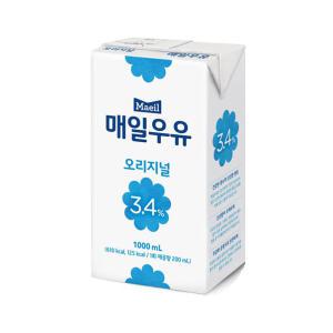 매일우유 오리지널 3.4% 멸균우유 1000ml x 6팩