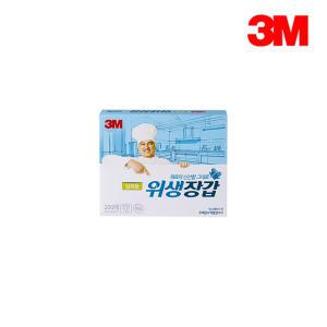 3M 프리미엄 위생 장갑 - 일회용 비닐 장갑 200매(블루)